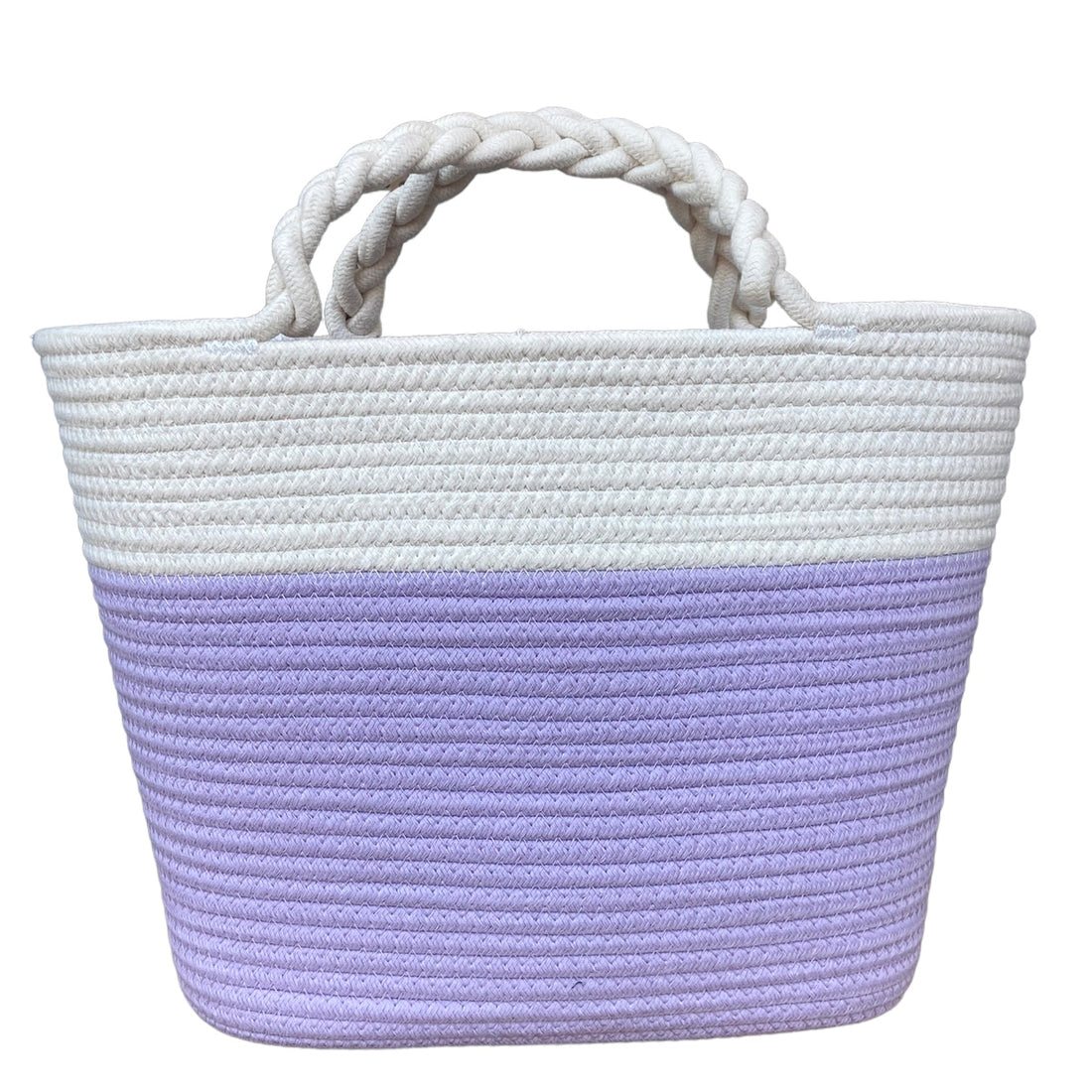 KAMOA Sommertasche Shopper Baumwolle weiß/ lavendel flieder