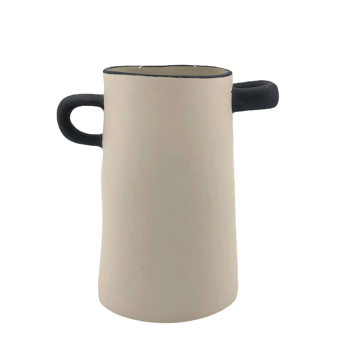 ASA Selection RAYU Vase klein natur mit schwarzen Henkeln
