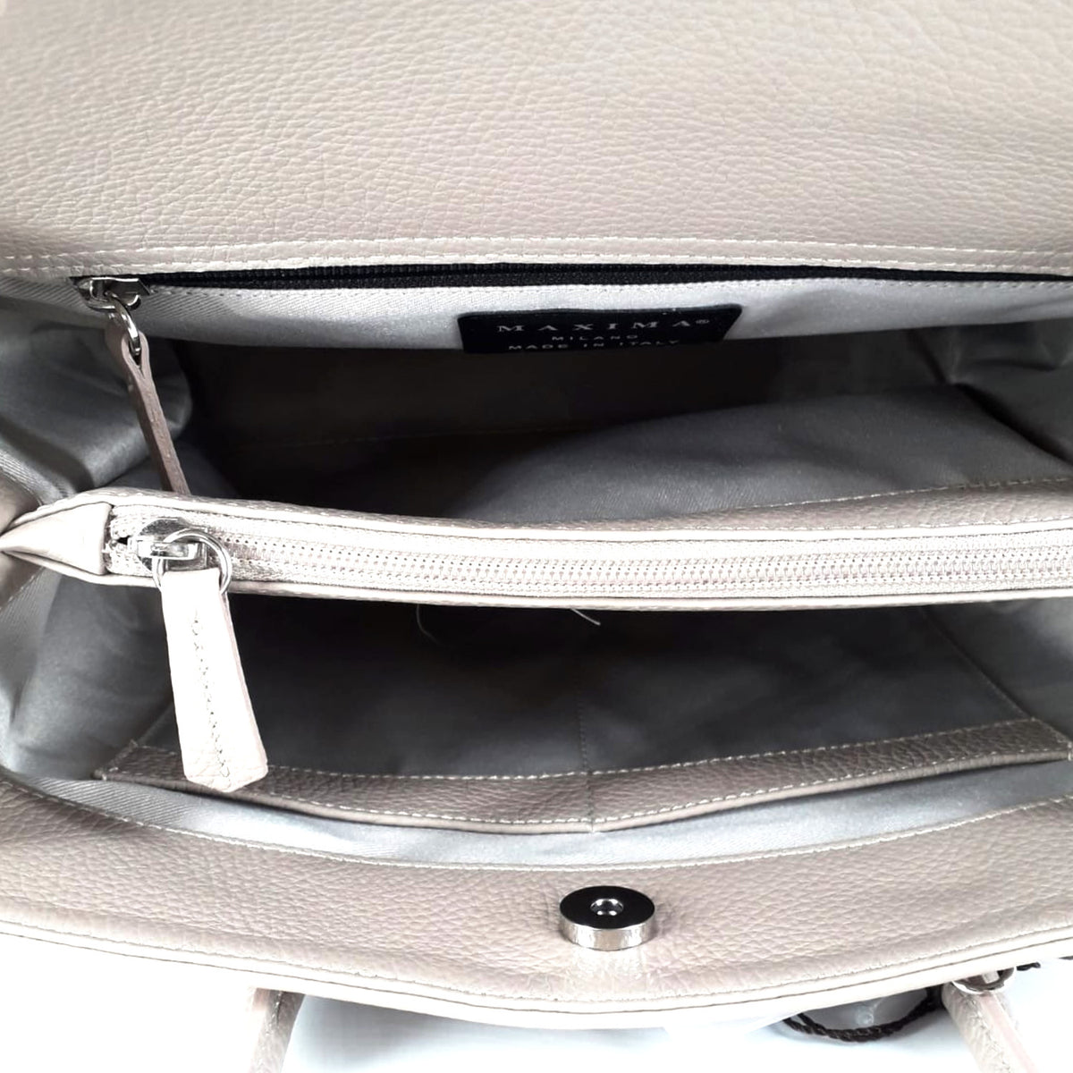Maxima Tasche klein, beige / cappuccino - Innen