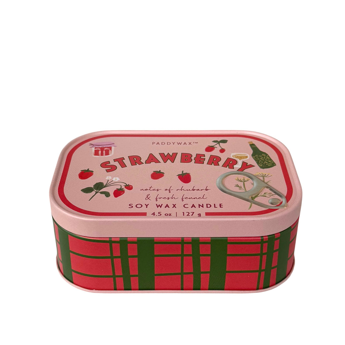 Paddywax Duftkerze Bistro Dose aus Sojawachs Strawberry