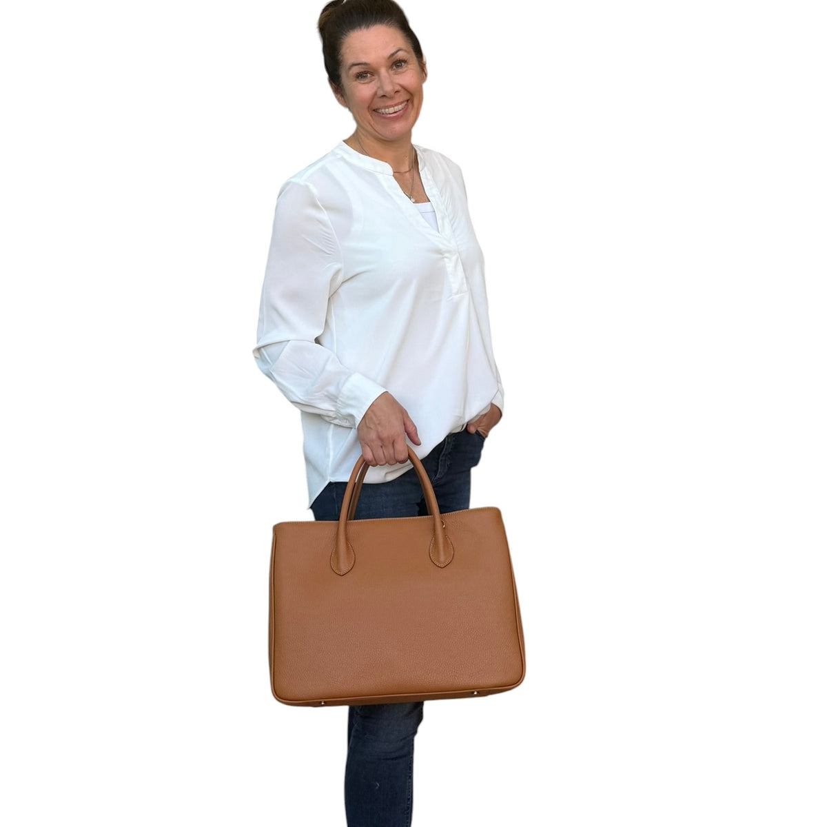 Maxima Handtasche groß biscotto cognac