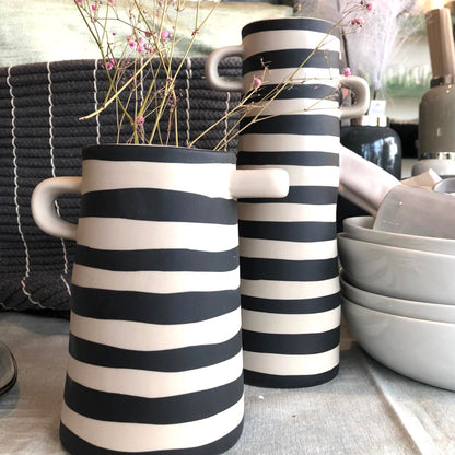 ASA Selection RAYU Vase groß natur schwarz gestreift Dekobeispiel