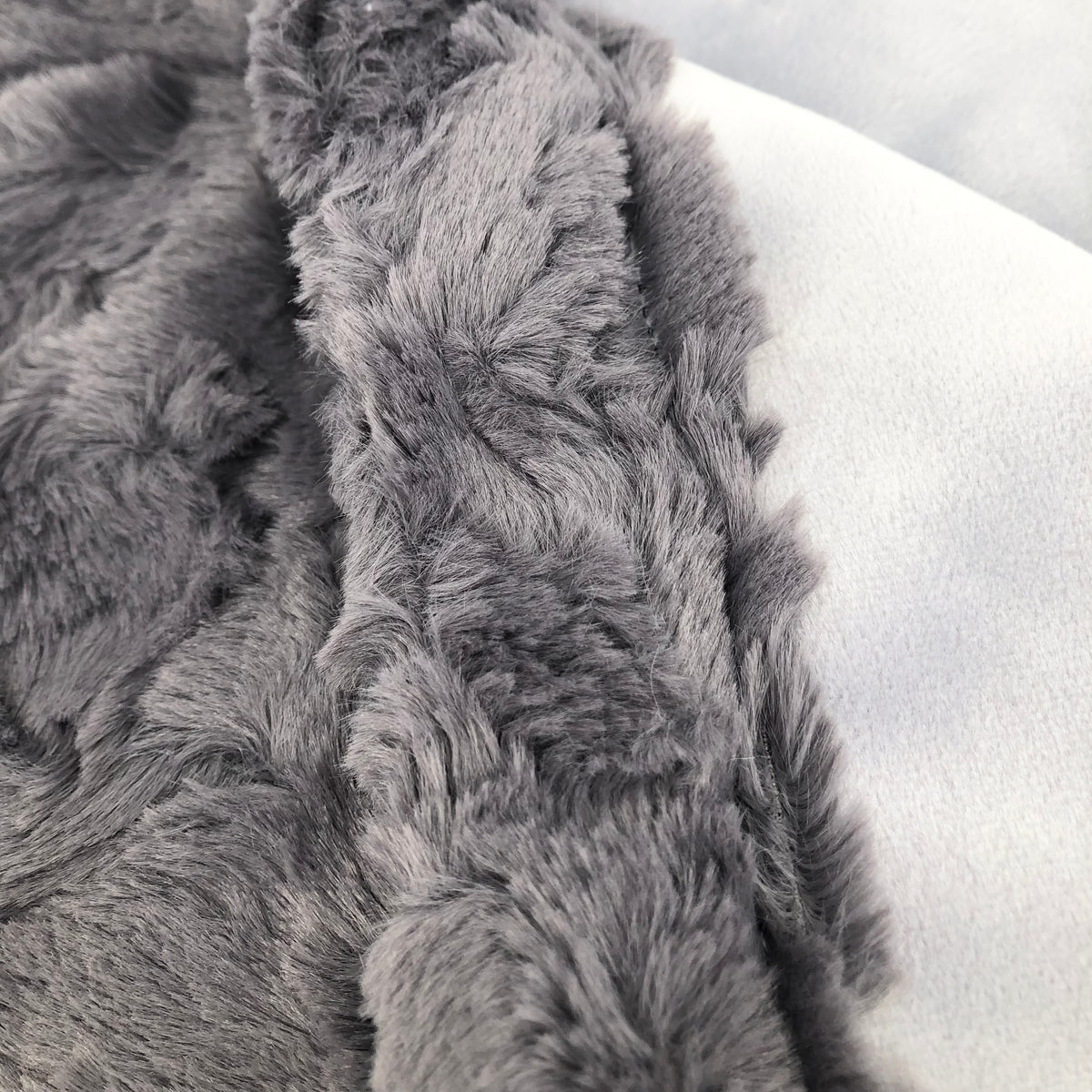 Pad Webpelzdecke BARDOT, stone grau anthrazit
