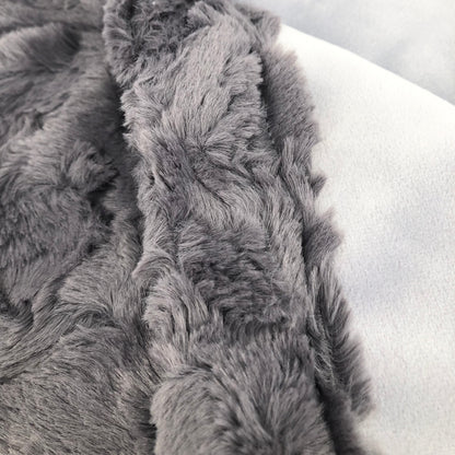 Pad Webpelzdecke BARDOT, stone grau anthrazit