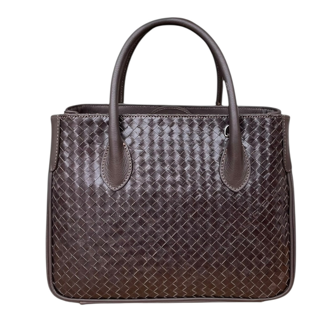 Maxima Handtasche Flecht klein, testa moro, dunkelbraun