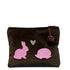 Frau Heidelberg Kosmetiktasche M Hase und Igel braun