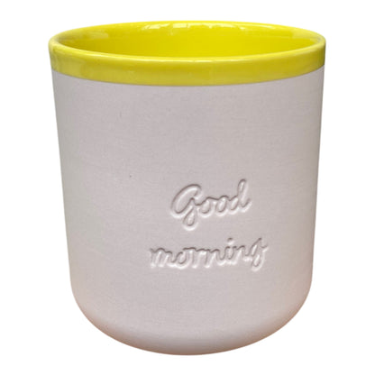 Chic Mic Good Mood Cup Porzellanbecher GOOD MORNING 380ml, creme/gelb