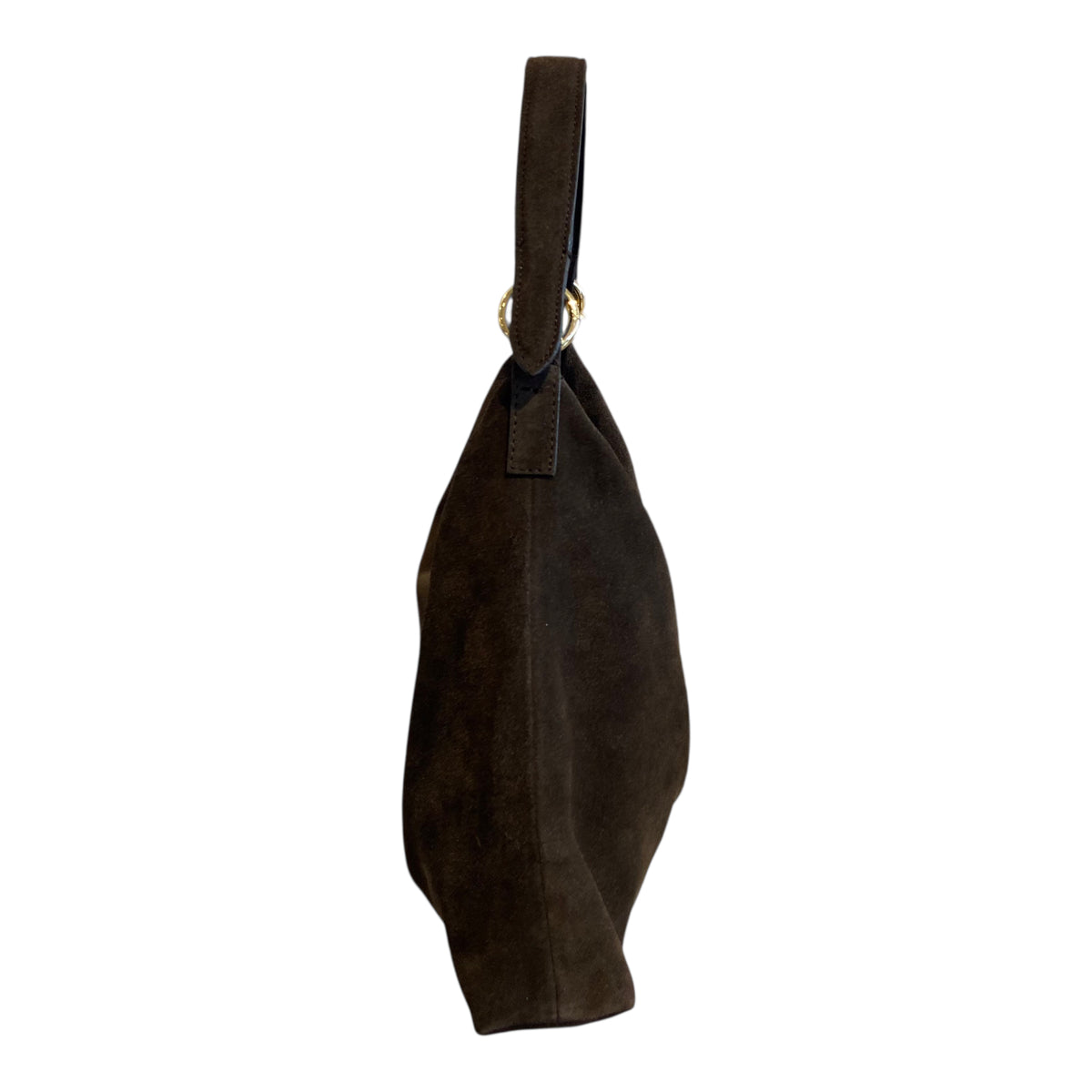 abro ALL IN ONE Hobo small velour, dark brown