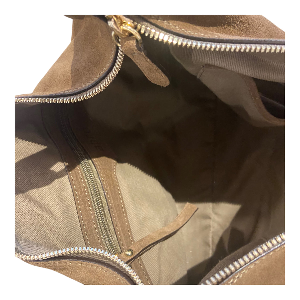 abro ALL IN ONE Hobo small velour, khaki