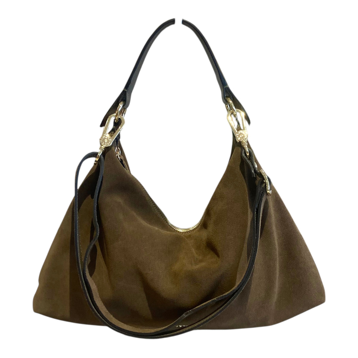 abro ALL IN ONE Hobo small velour, khaki