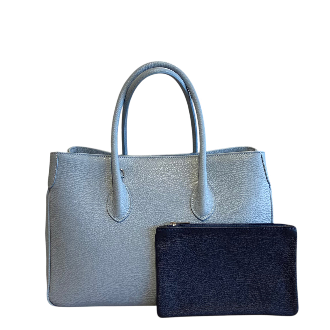 Kosmetiktasche &amp; Taschen-Organizer S aus Leder, dunkelblau