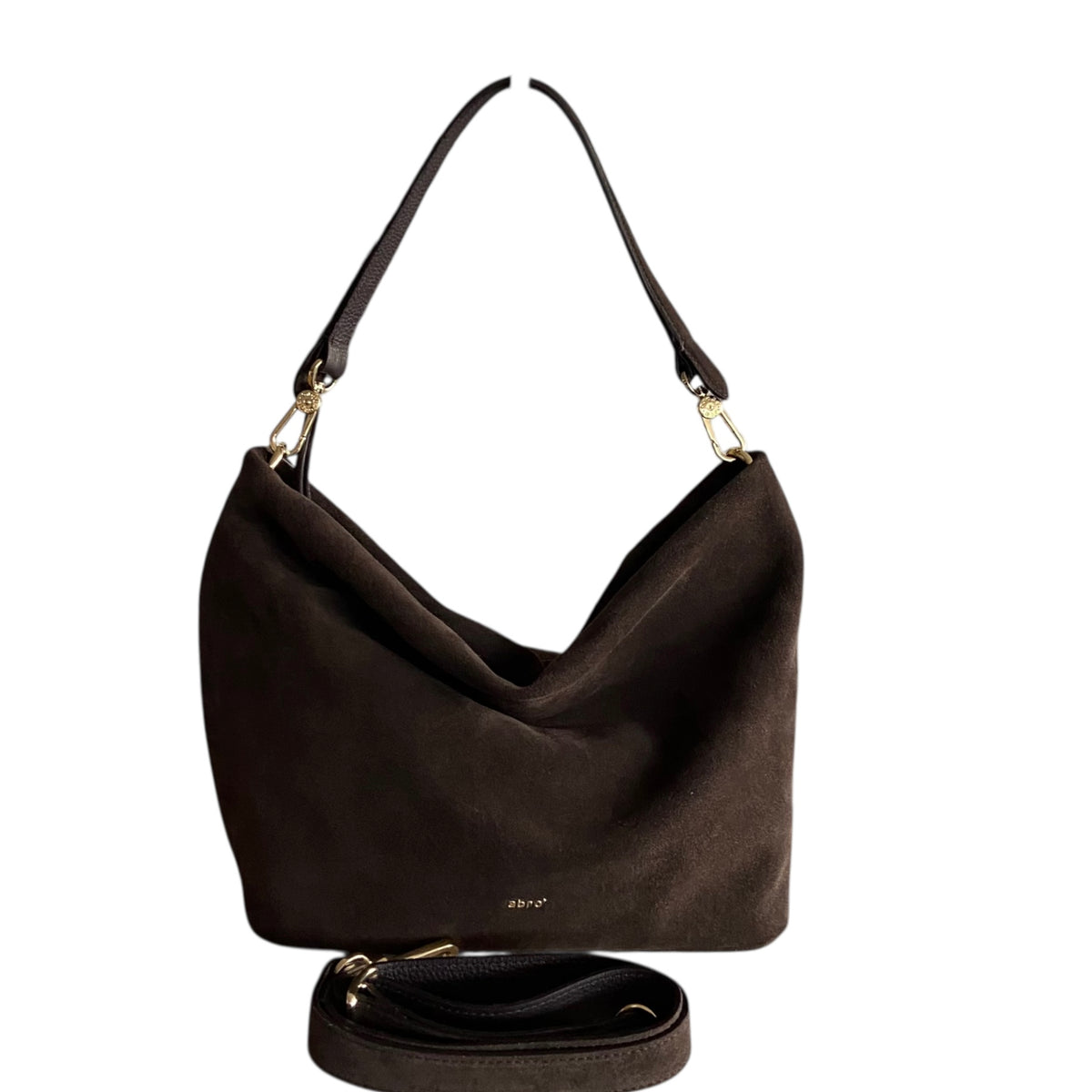 
abro EBONY Hobo big Schultertasche dark brown, dunkelbraun

