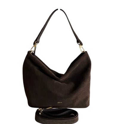 
abro EBONY Hobo big Schultertasche dark brown, dunkelbraun
