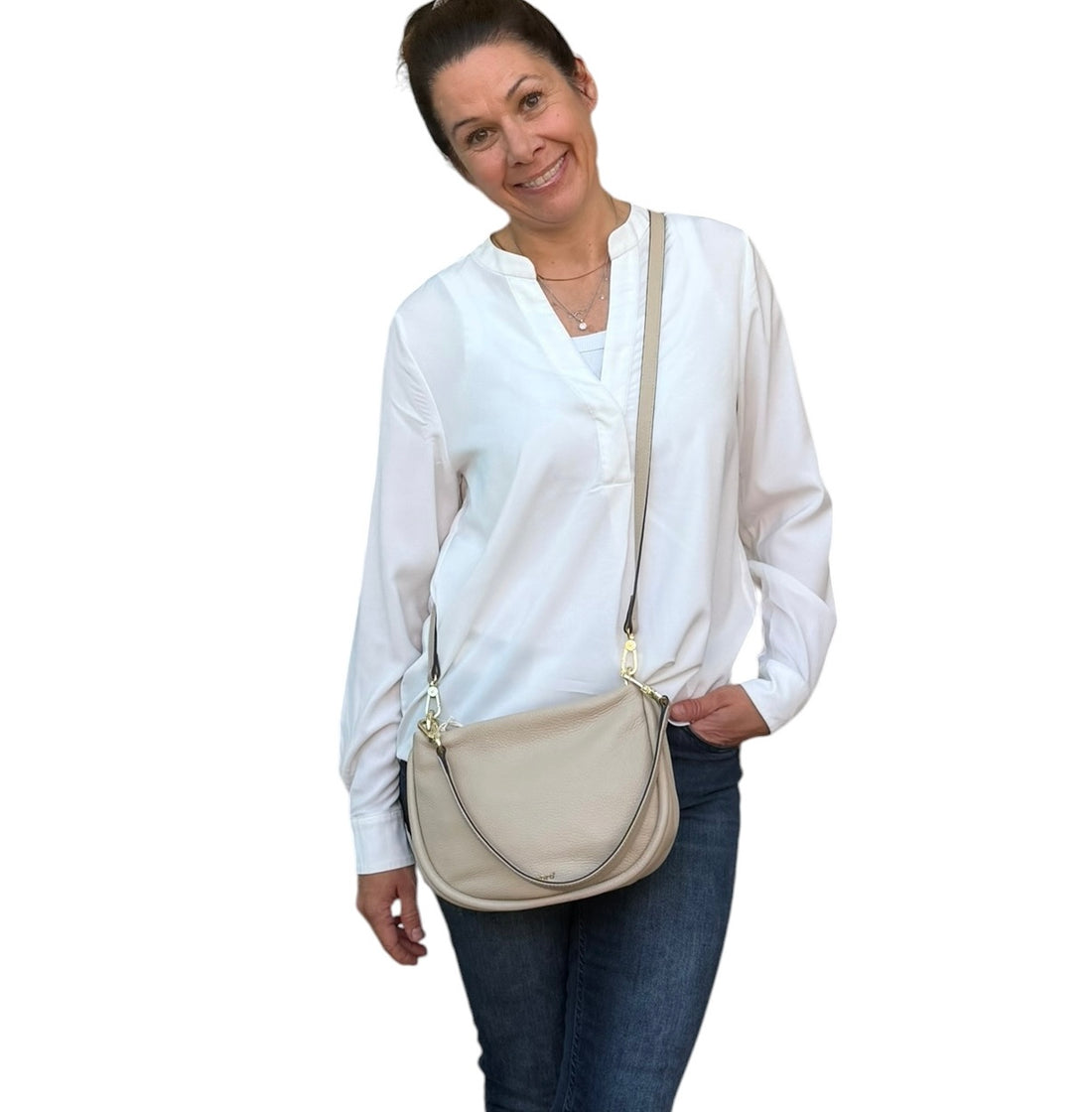 abro WILLOW Umhängetasche small beige