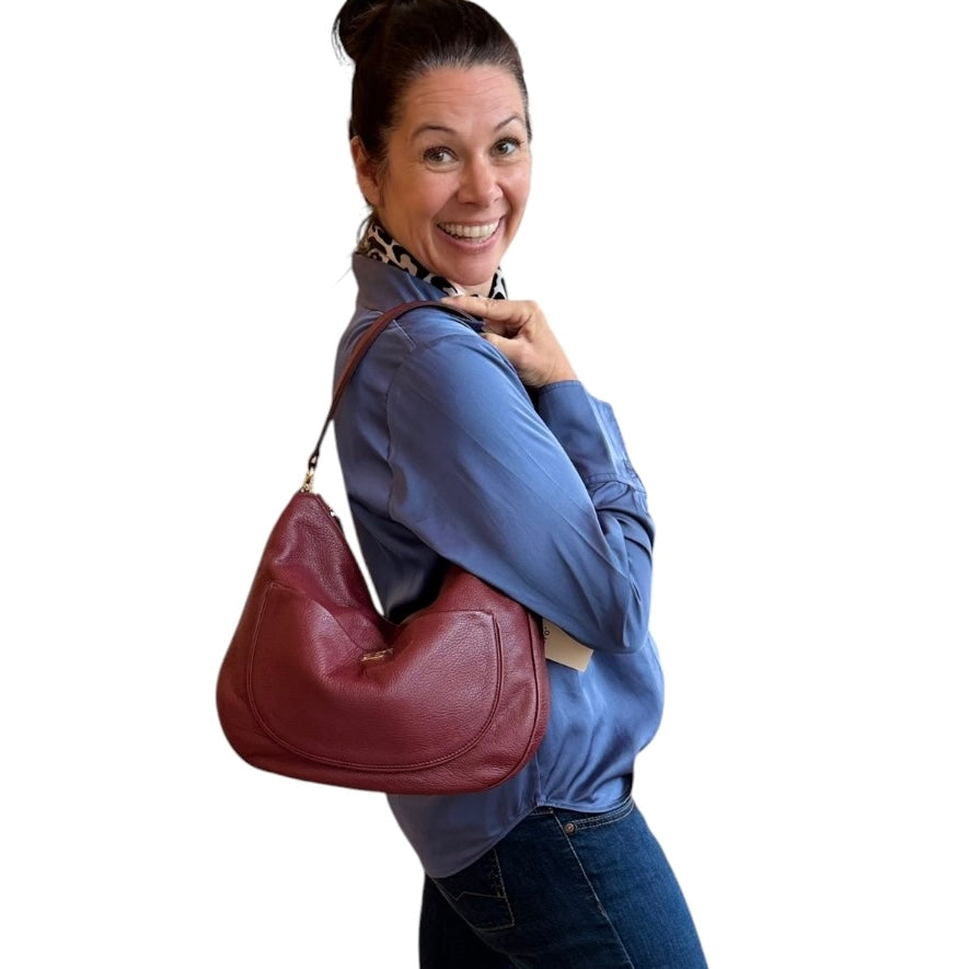 abro Hobo CLARA big, Schultertasche, bordeaux