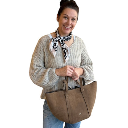 abro COSMO Shopper medium velour khaki
