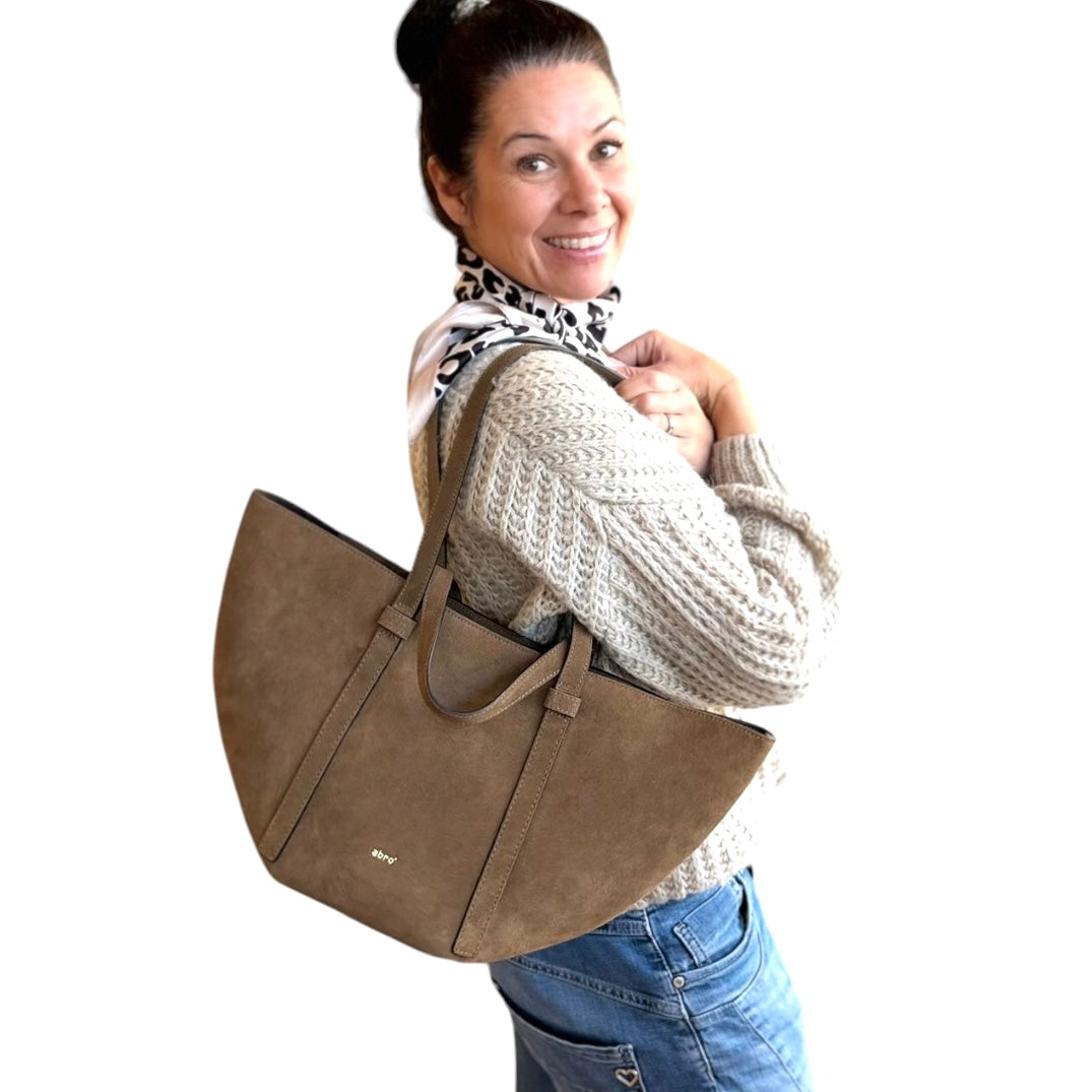 abro COSMO Shopper medium velour khaki