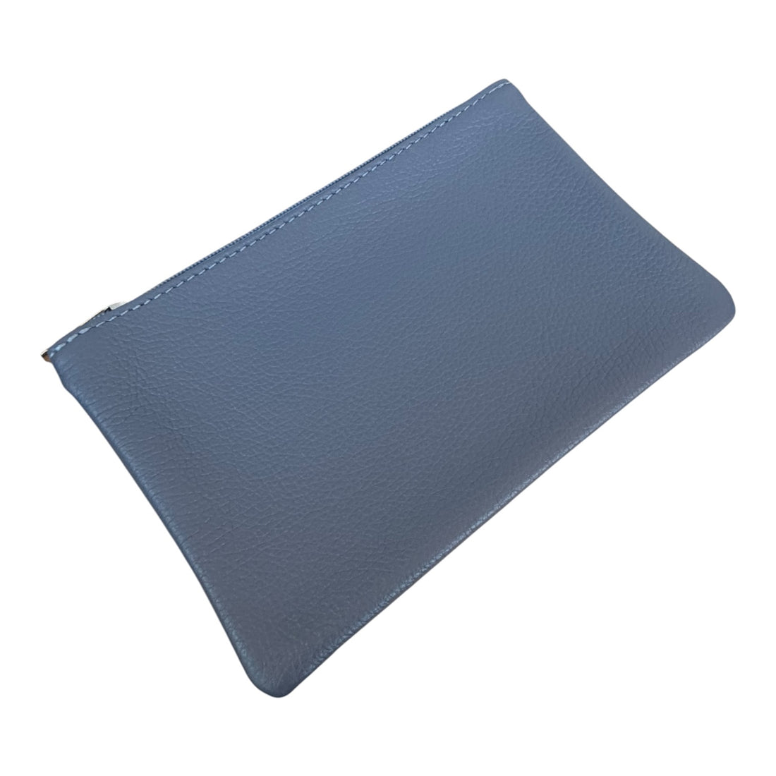 Kosmetiktasche &amp; Taschen-Organizer S aus Leder, taubenblau