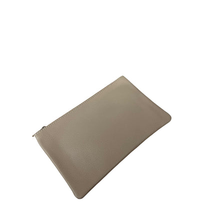 Kosmetiktasche &amp; Taschen-Organizer M aus Leder, taupe
