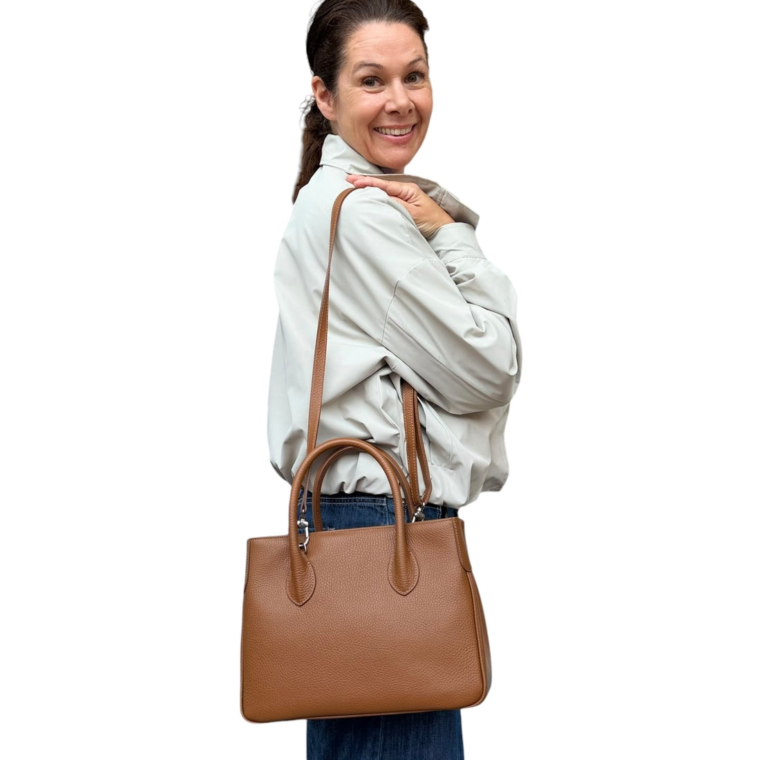 Maxima Handtasche klein biscotto, cognac braun