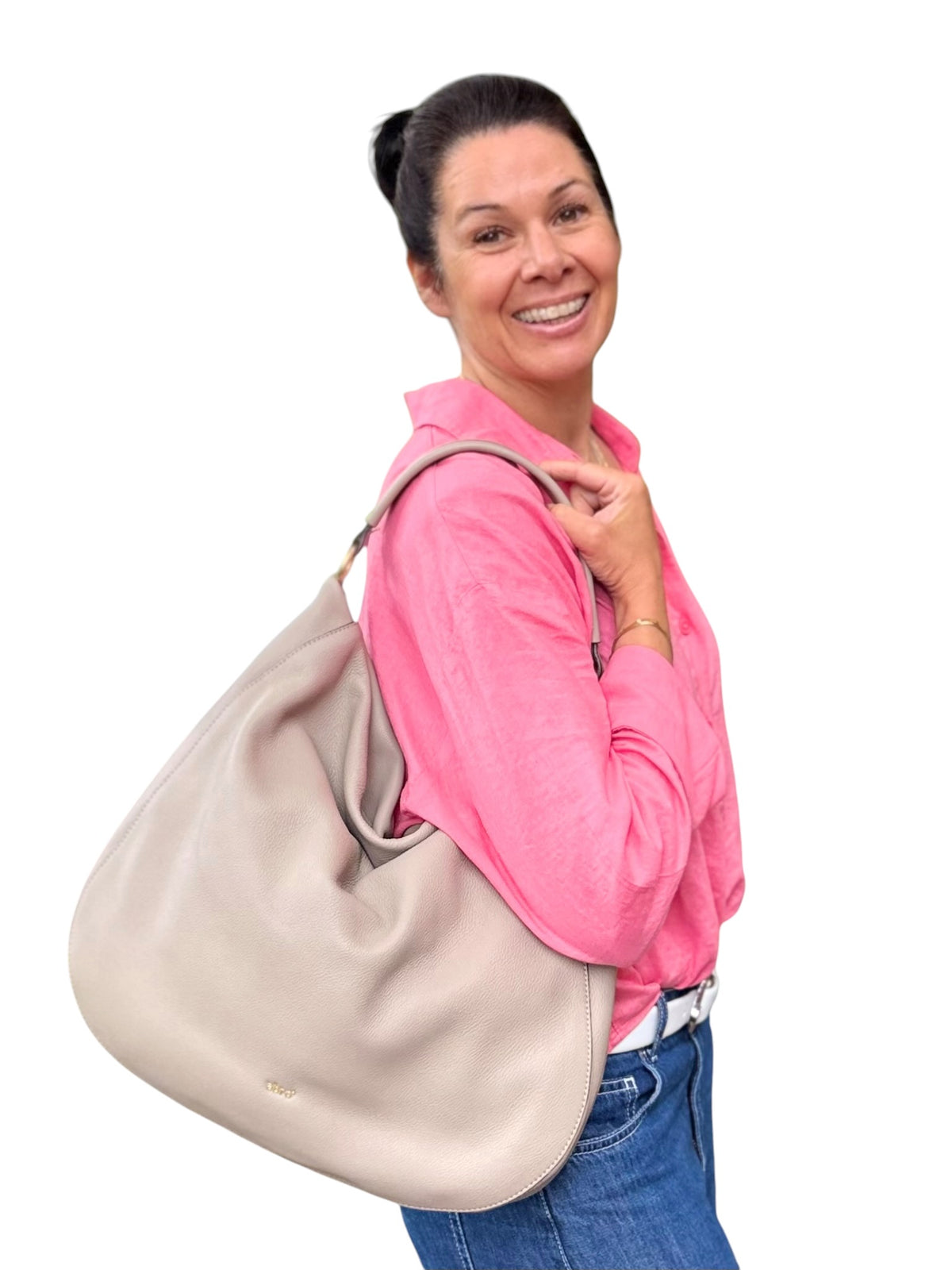 abro MIA Hobo, Schultertasche taupe