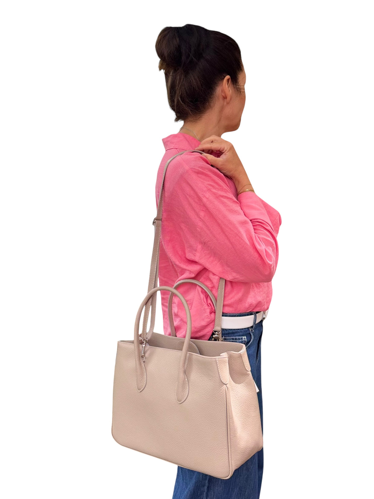 Maxima Handtasche mittel cappuccino beige