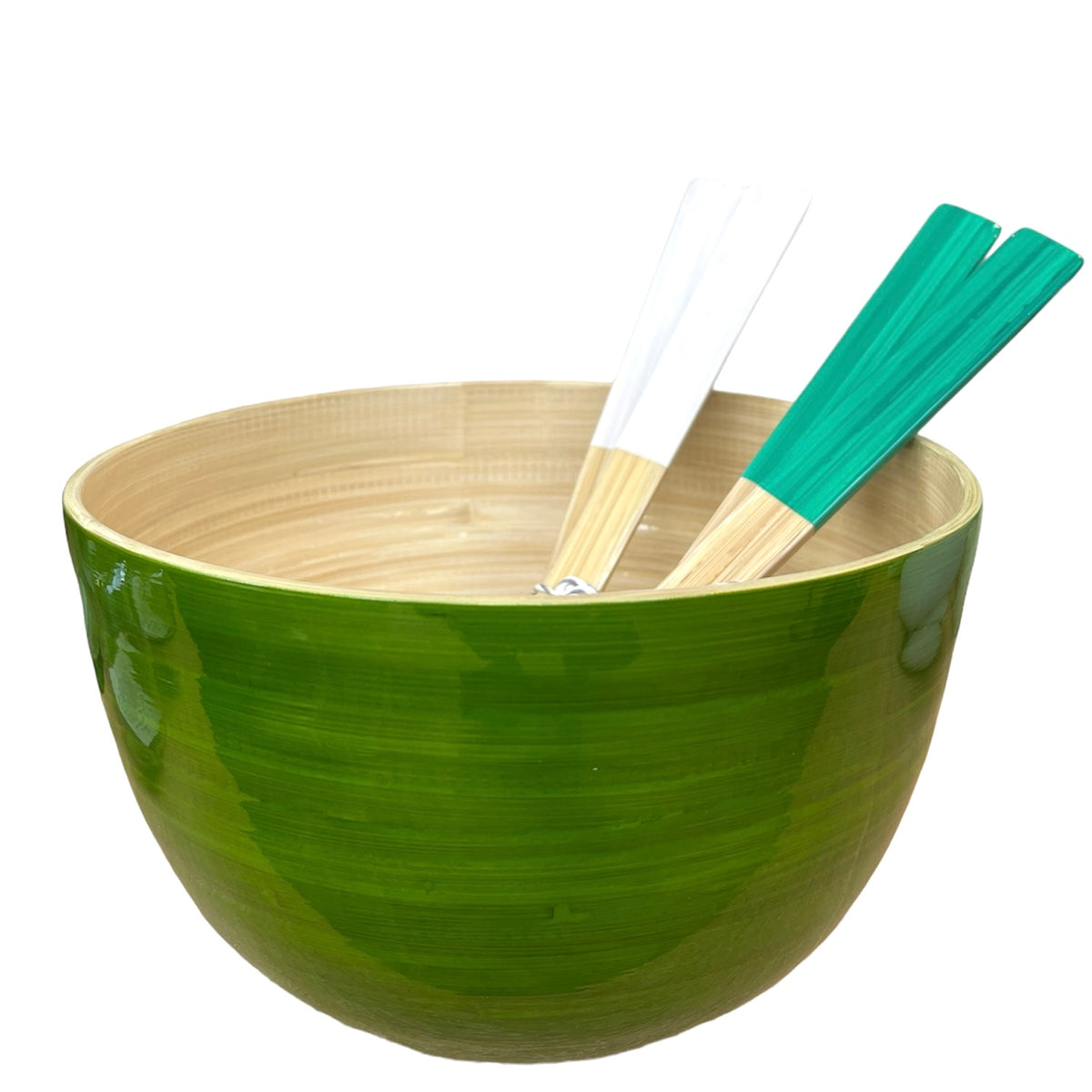 albert L. (punkt) Bambus Schüssel Salatschale 22 x 14cm grün