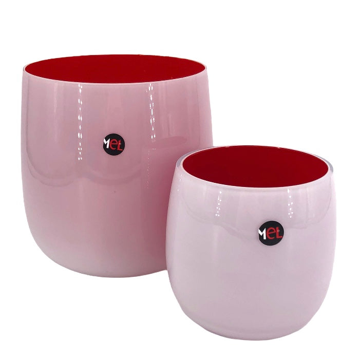 Mel Vase "Happy Spring", dunkelrot