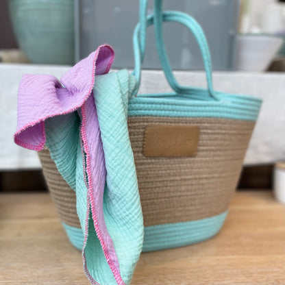LOVELIES Sommertasche Shopper türkis (Tuch)