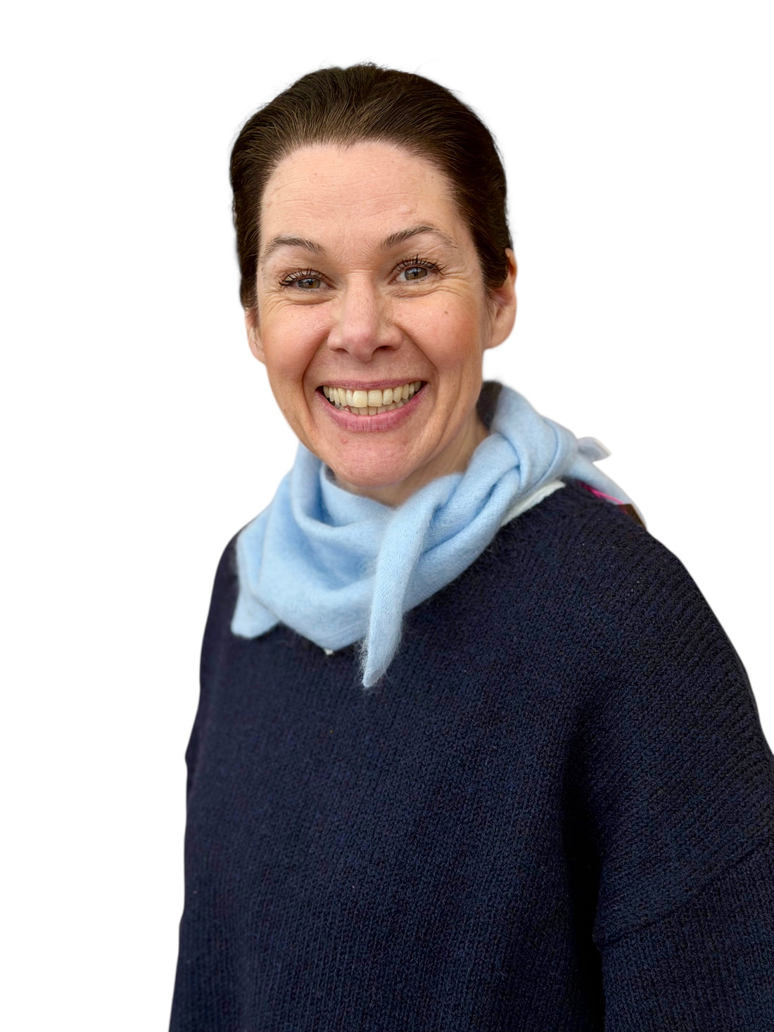 Zwillingsherz Cashmere - Dreieckstuch Mini, hellblau