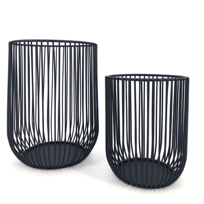Posiwio Windlicht aus Metall, schwarz