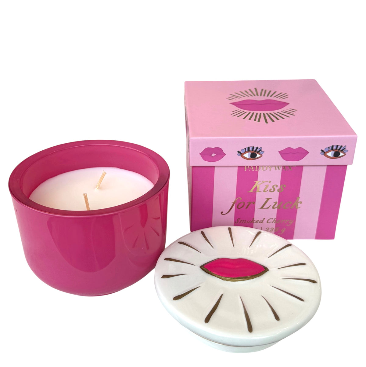 Paddywax Duftkerze Charmed Heart KISS FOR LUCK 226g