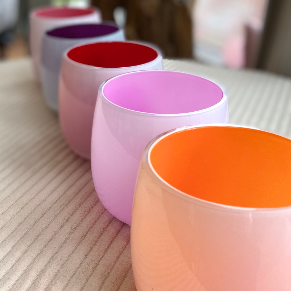 Mel Vase "Happy Spring" mittel orange