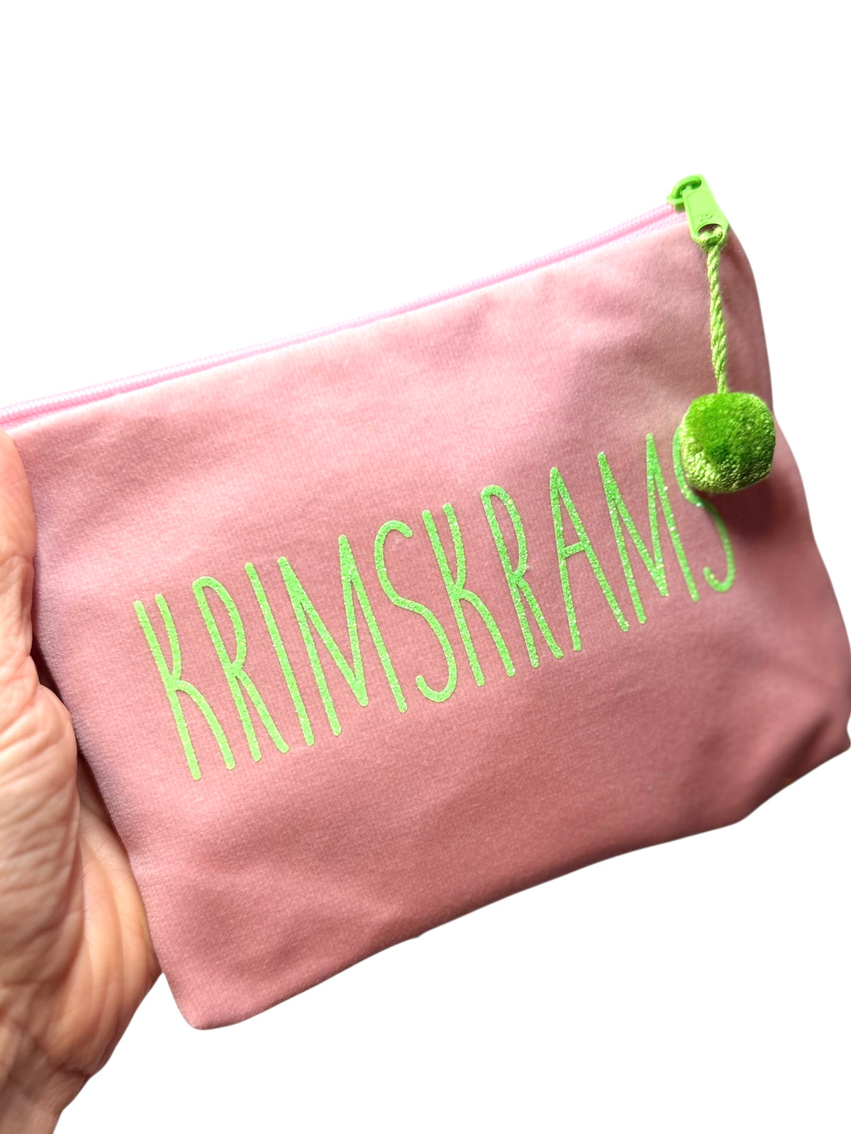 DekobeispFrau Heidelberg Kosmetiktasche M rosa NEON grün KRIMSKRAMSel