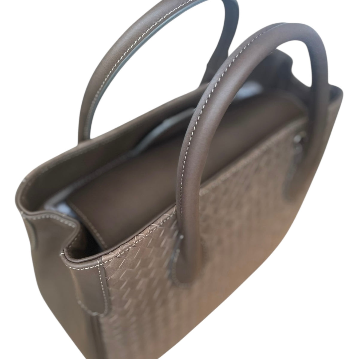 Maxima Handtasche Flecht klein, fango scuro, taupe