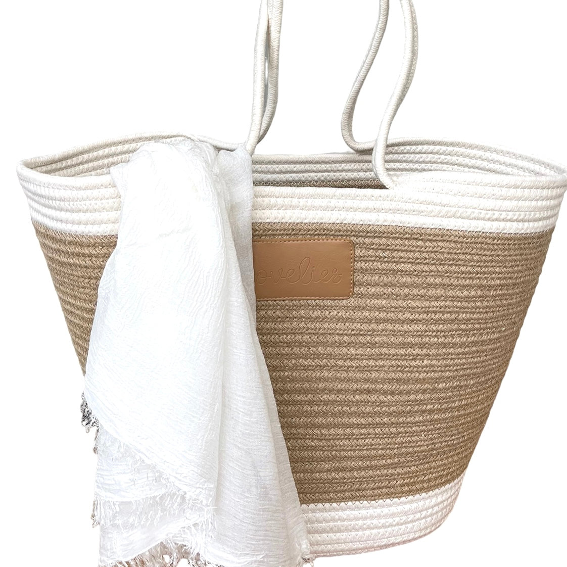 LOVELIES Sommertasche Shopper weiß