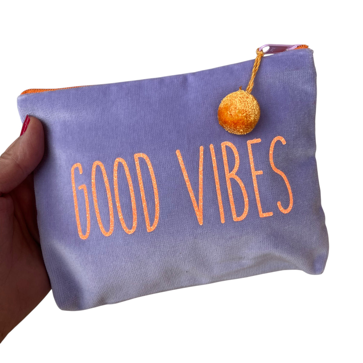 Frau Heidelberg Kosmetiktasche M flieder orange GOOD VIBES