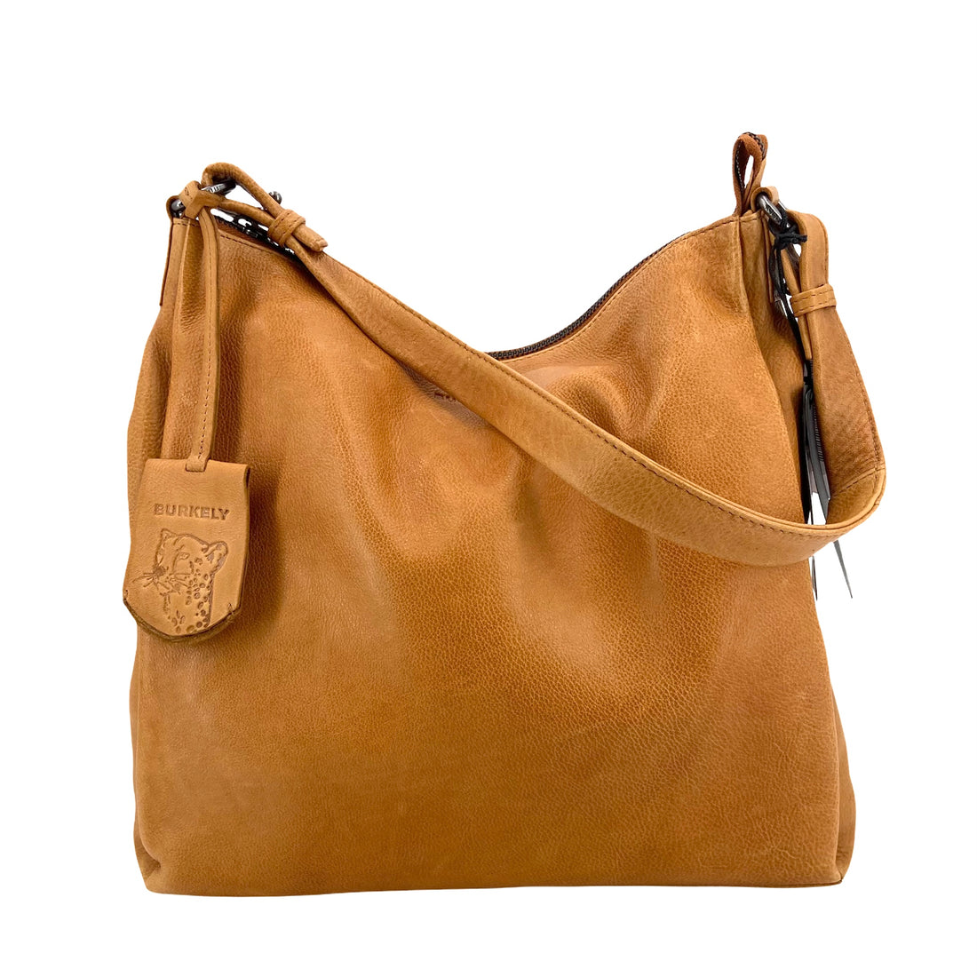 Burkely Just Jolie Schultertasche, Umhängetasche, Beuteltasche, Hobo groß cognac