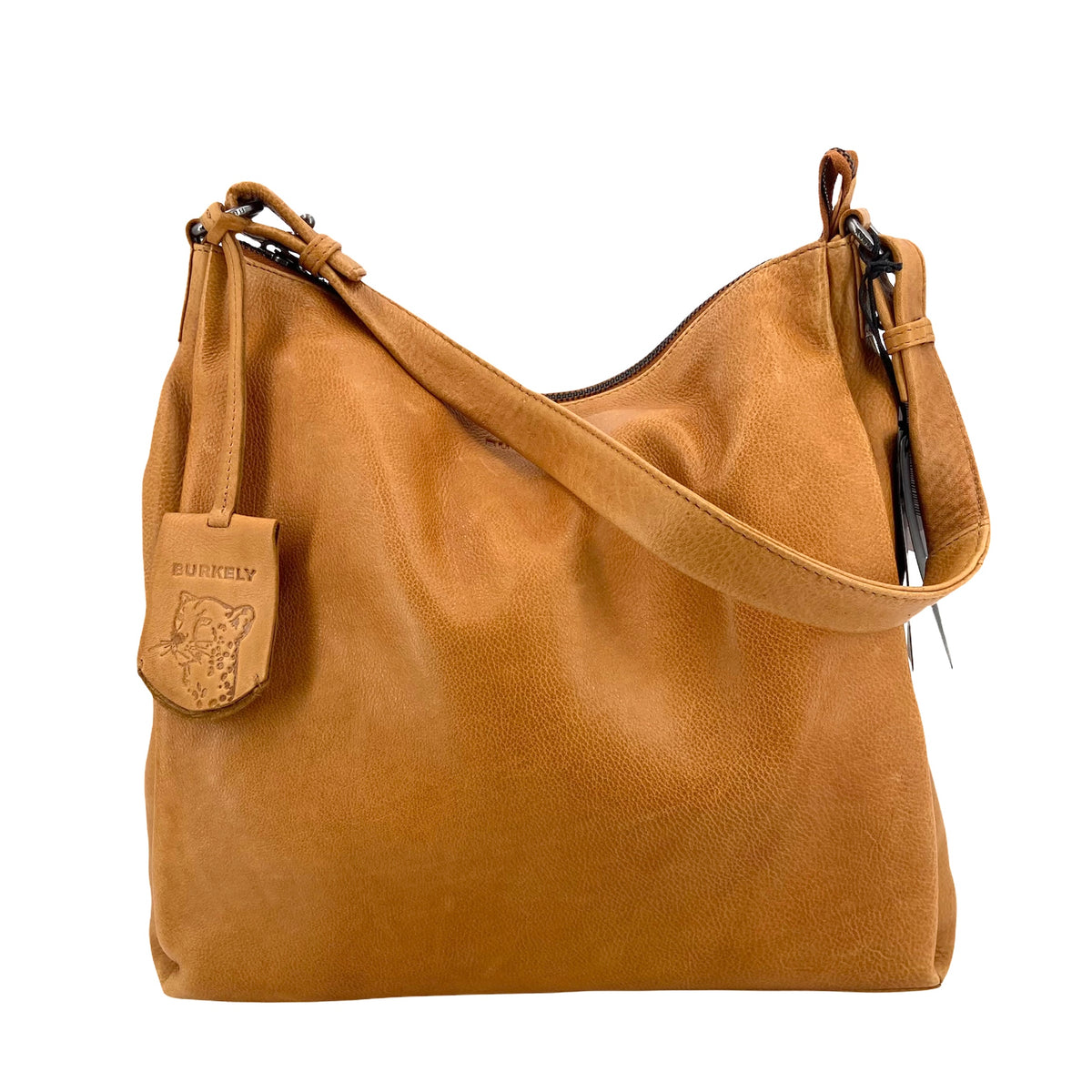 Burkely Just Jolie Schultertasche, Umhängetasche, Beuteltasche, Hobo groß cognac
