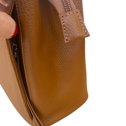 Maxima Schultertasche klein, cuoio, cognac