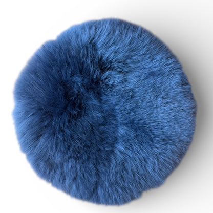 Sitzauflage Lammfell indigo dunkelblau