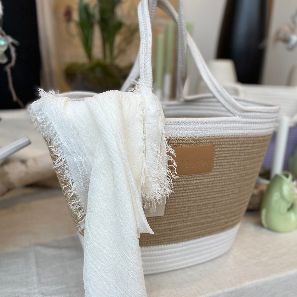 LOVELIES Sommertasche Shopper weißn (ohne Tuch)