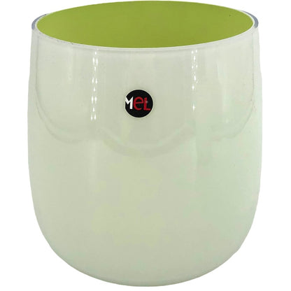 Mel Vase "Happy Spring" mittel, schilf/grün