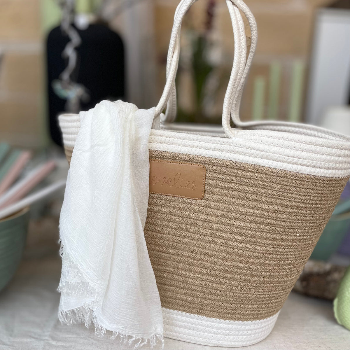 LOVELIES Sommertasche Shopper weiß (ohne Deko)
