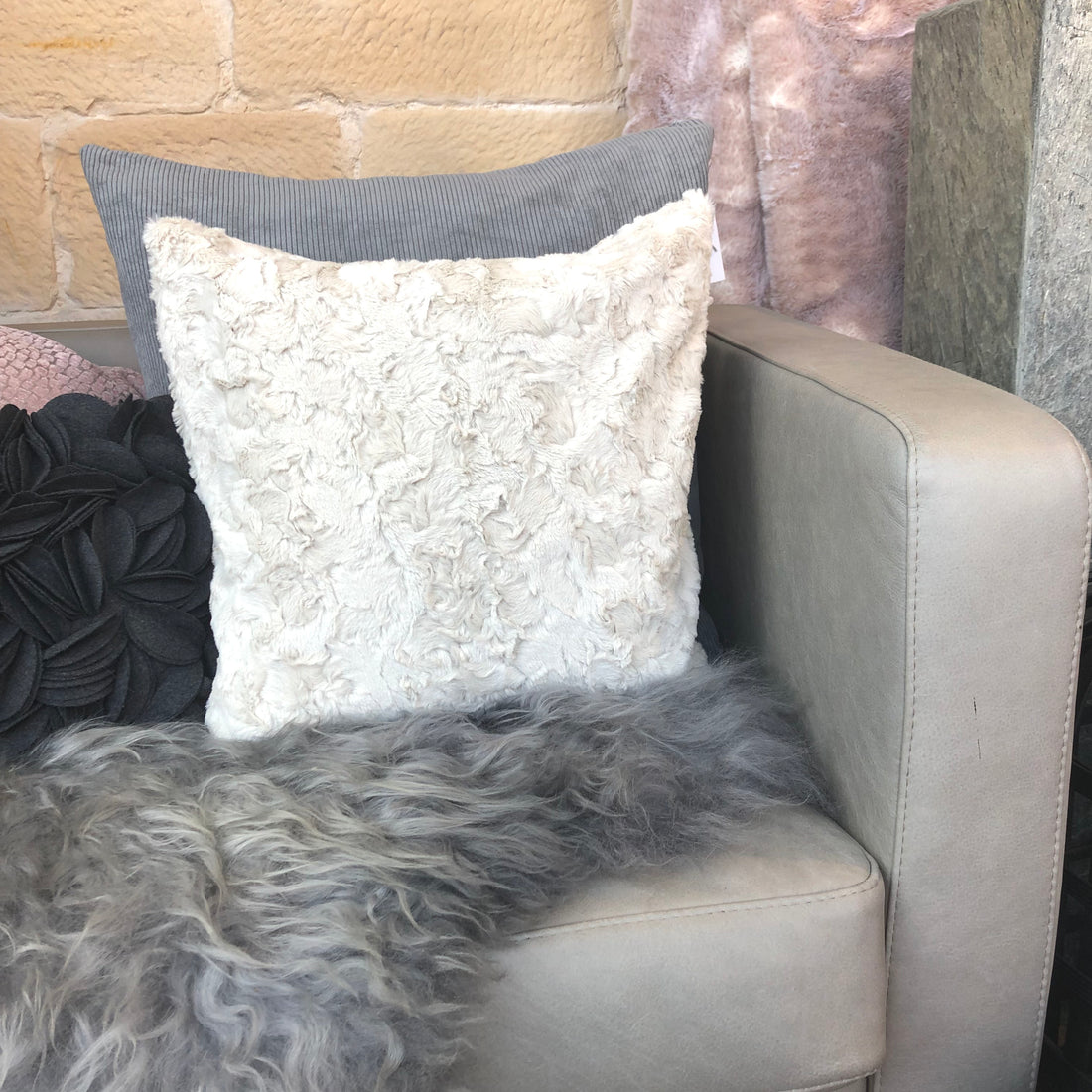 Kissen pad Bardot beige creme natur