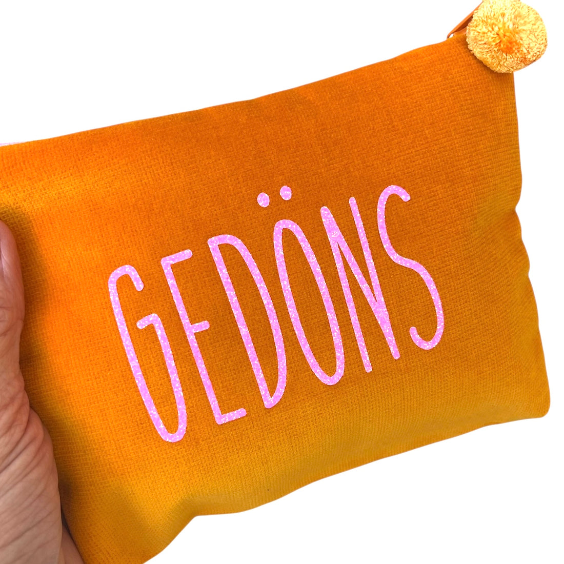 Frau Heidelberg Kosmetiktasche M orange NEON rosa GEDÖNS