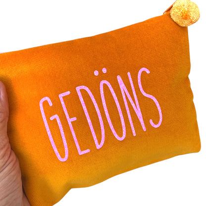Frau Heidelberg Kosmetiktasche M orange NEON rosa GEDÖNS