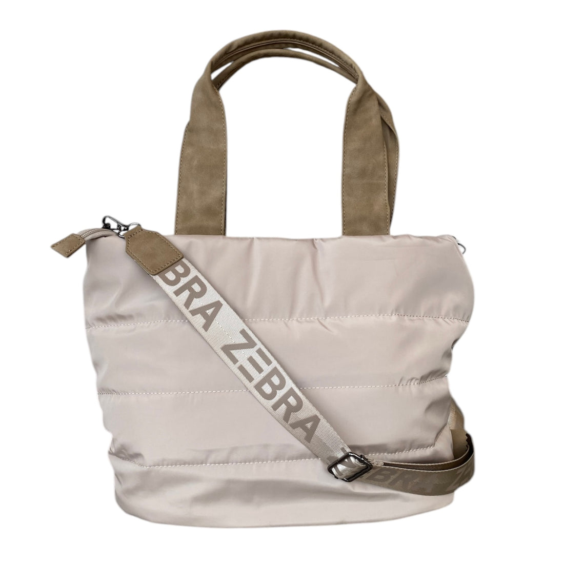 Zebra Shopper klein, sand creme