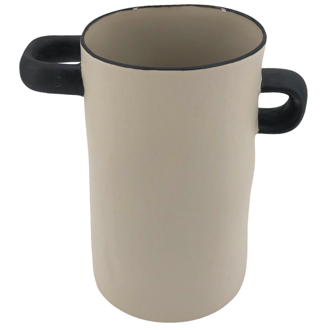 ASA Selection RAYU Vase groß natur mit schwarzen Henkeln