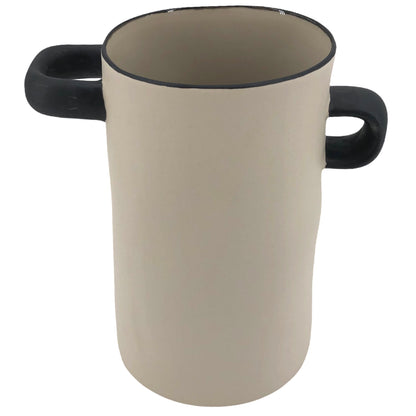 ASA Selection RAYU Vase groß natur mit schwarzen Henkeln